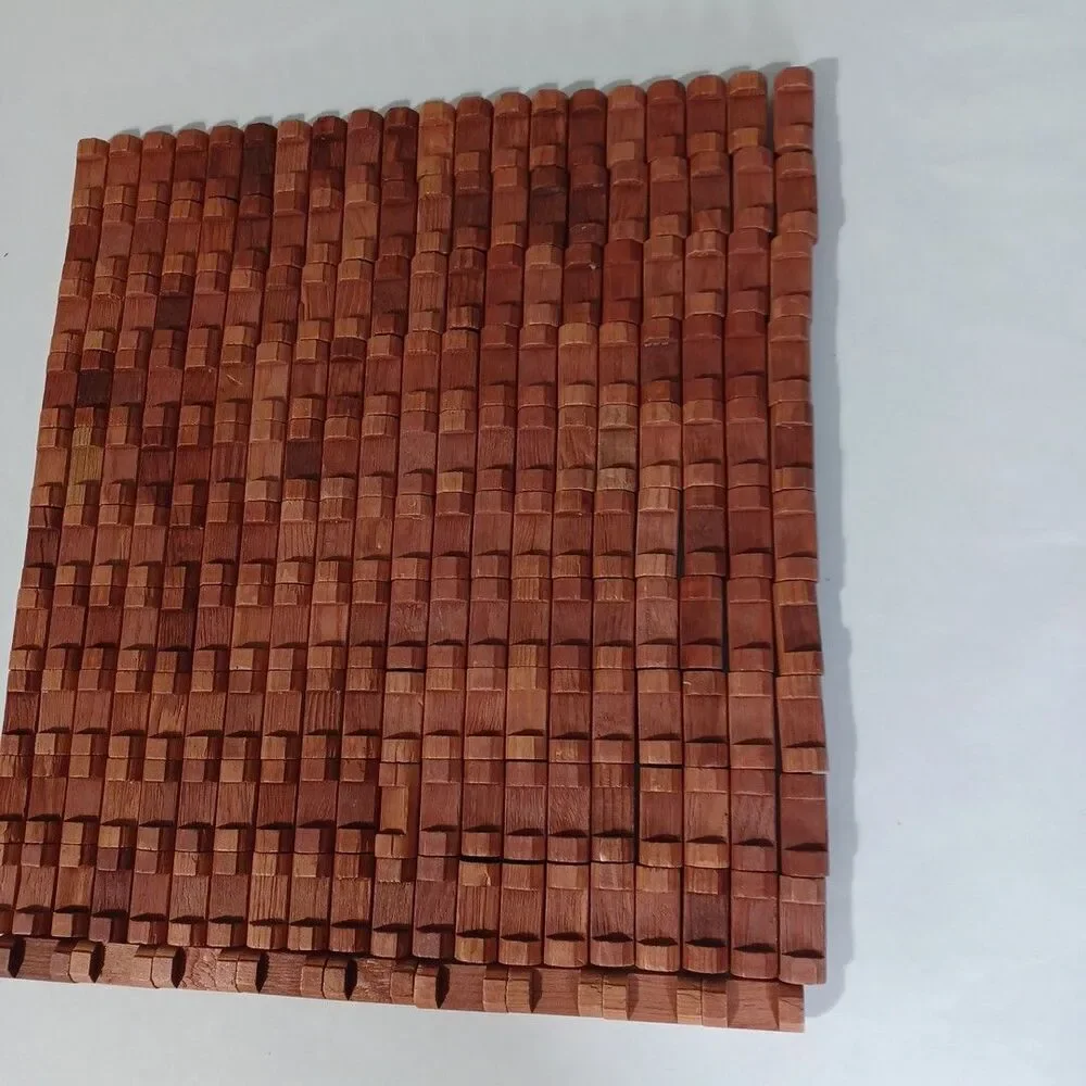 Lot of 109 Lincoln Logs Wood Red Tone  1-notch 1.5